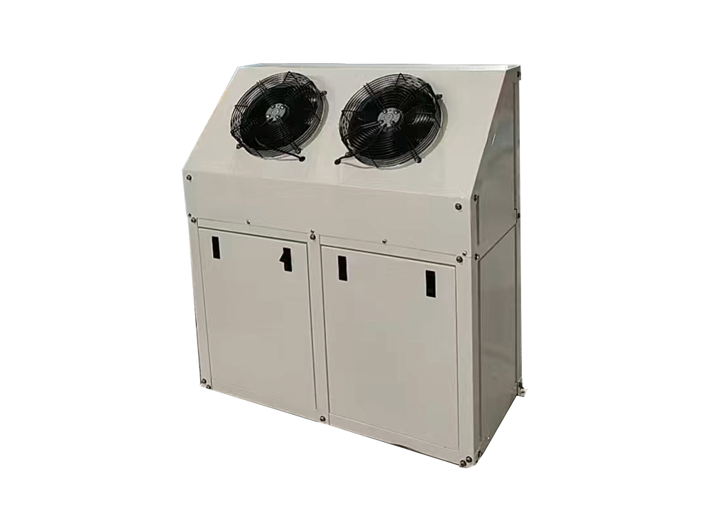 Plate type oblique upward blowing box condenser