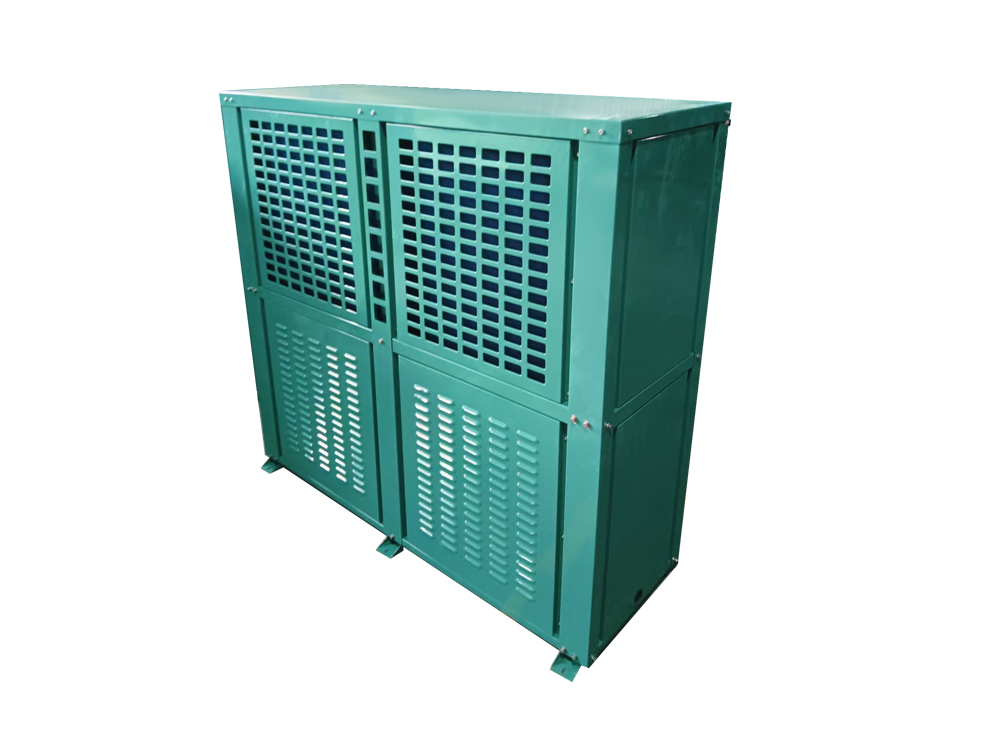 Multi-grid V-box condenser with increased heat dissipation